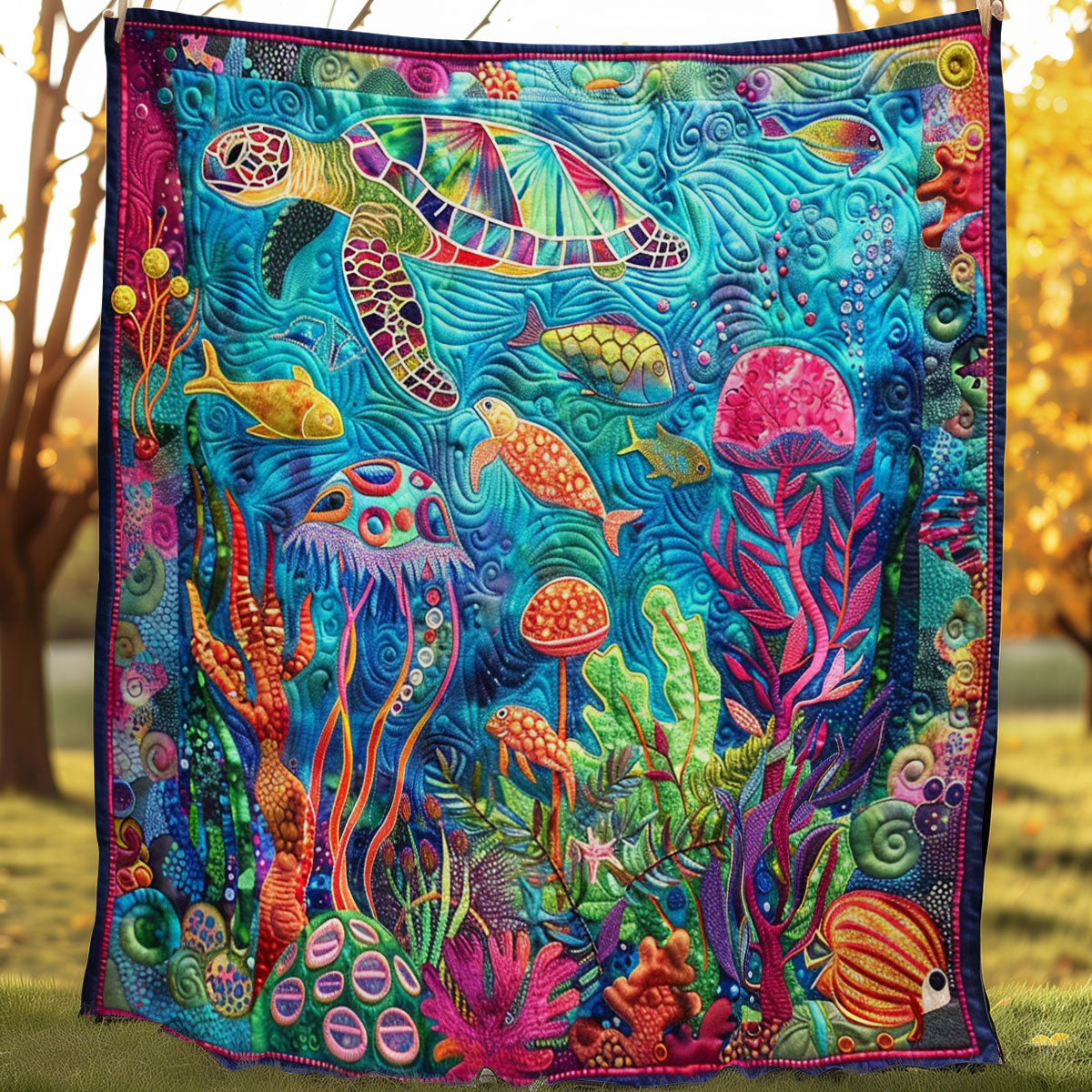 Marine Life Exploration WO0808035CL Quilt