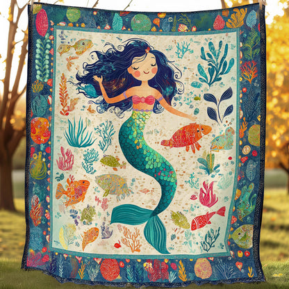 Mermaid With Sea Animals WO0308009CL Quilt