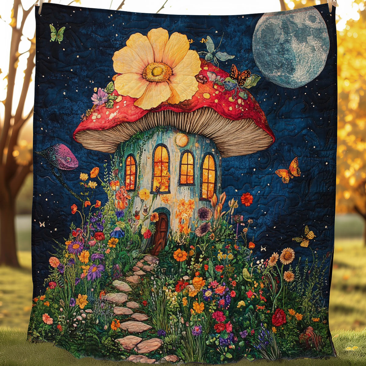 Mushroom House WO0608027CL Quilt