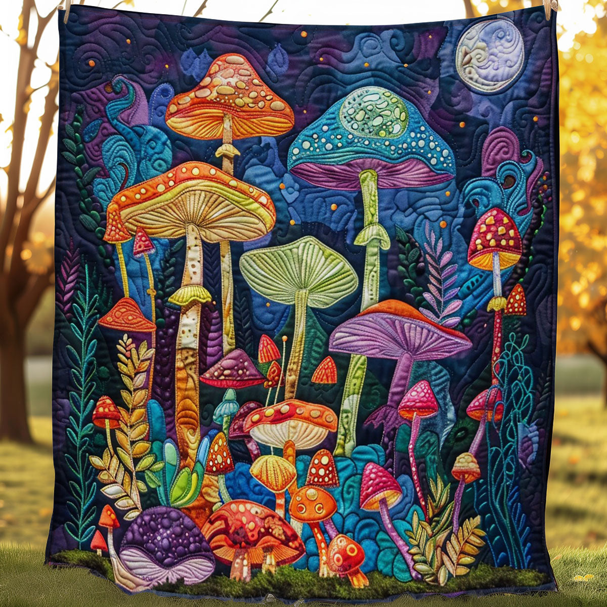 Mushrooms Magic WO0908009CL Quilt