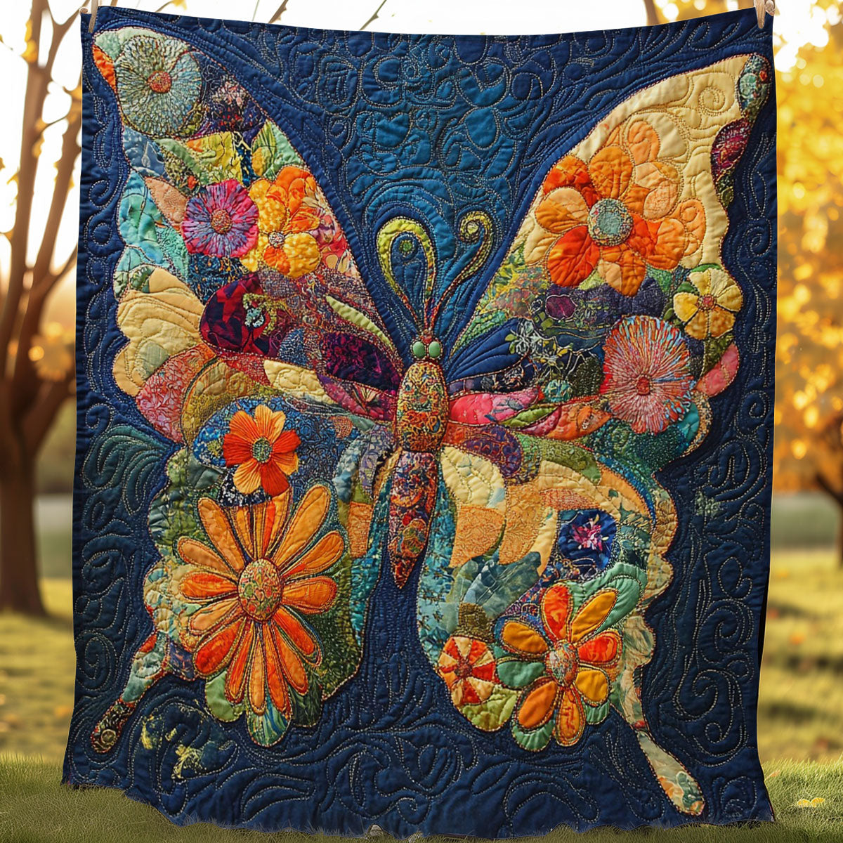 Night Butterfly WO0608015CL Quilt