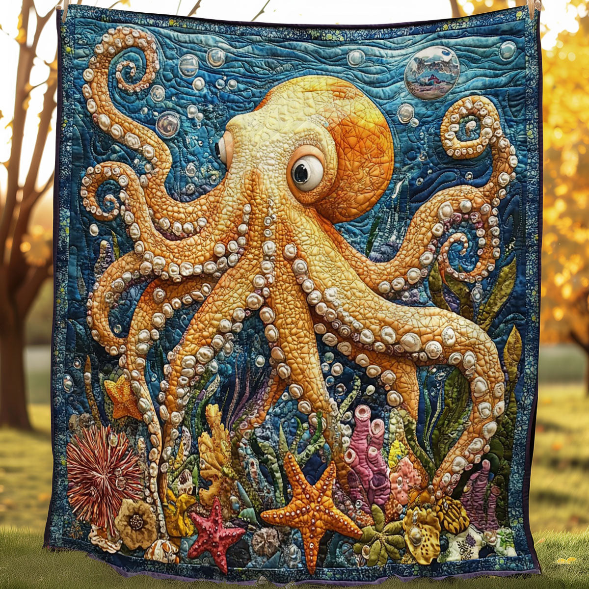 Octopus And Ocean WO0608028CL Quilt