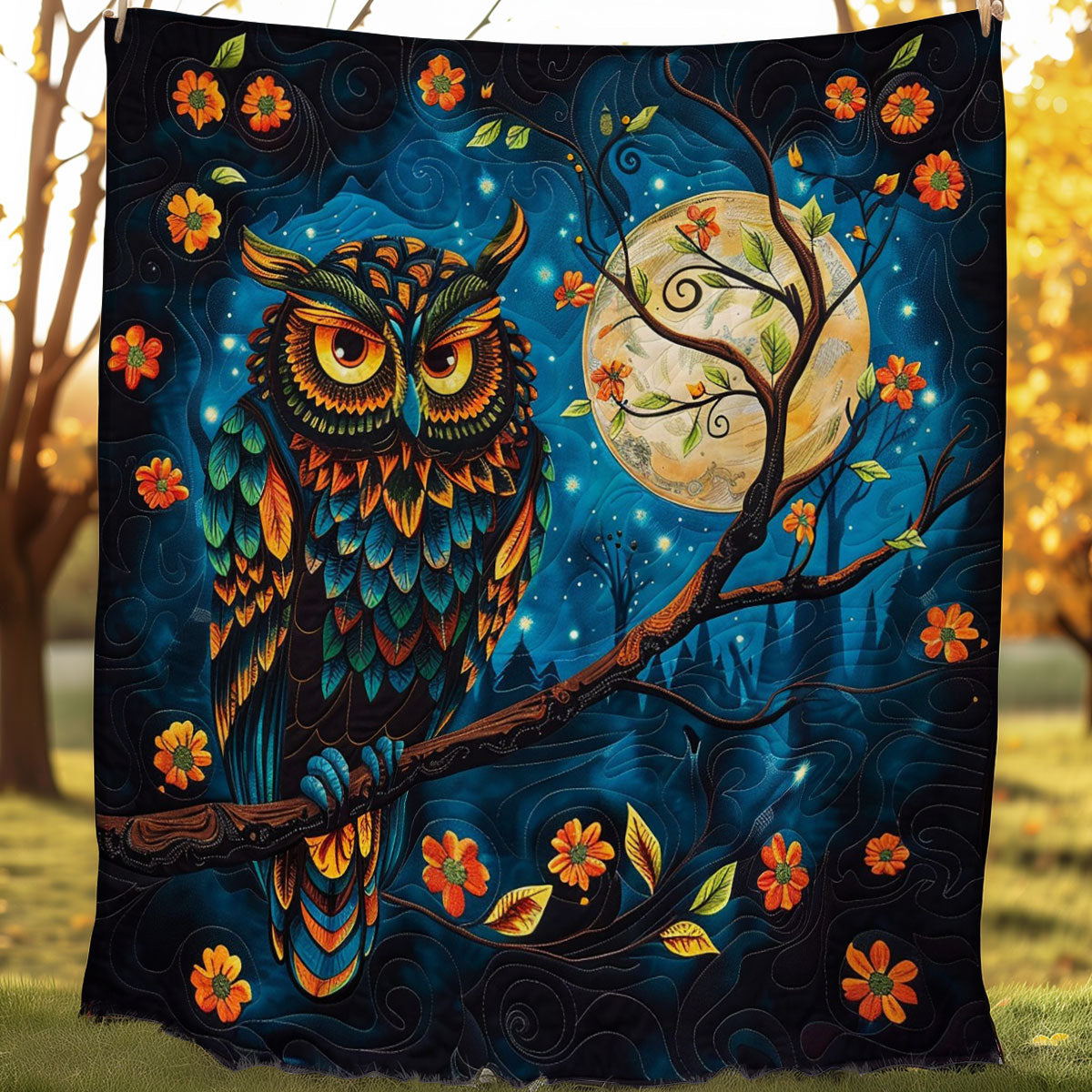 Owl And The Moonlight WO0808061CL Quilt