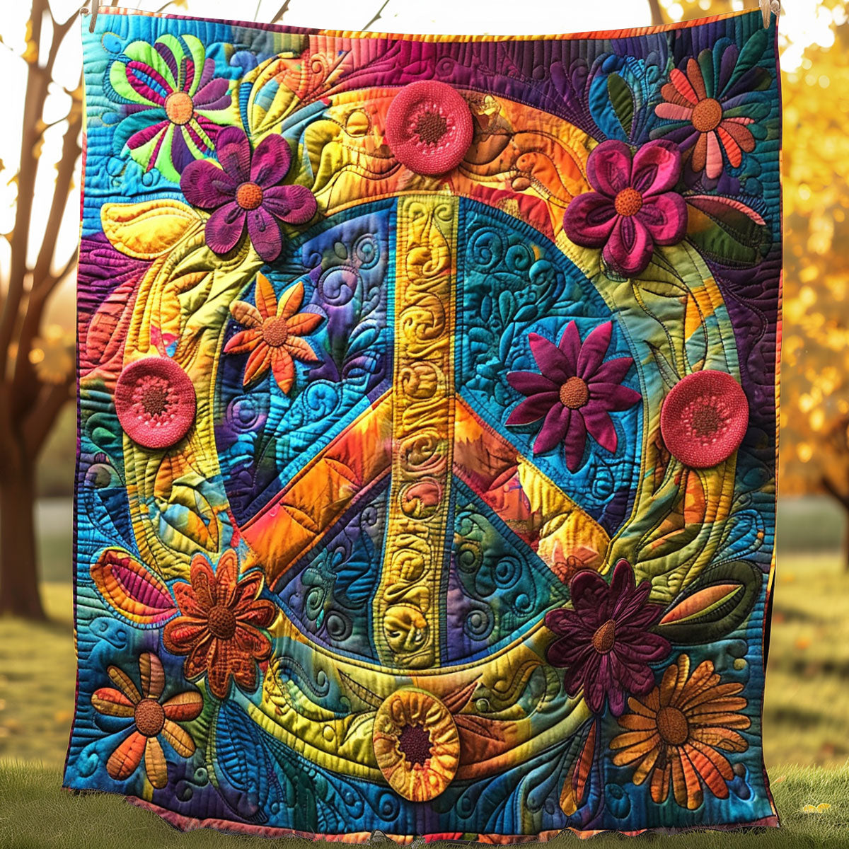 Peace Blossom Hippie XR2707006CL Quilt