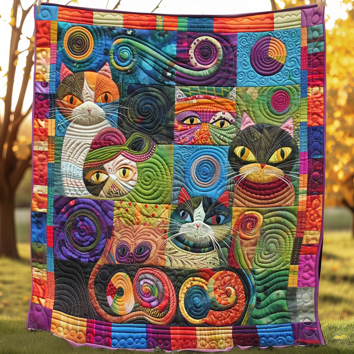 Playful Kitties XR3007014CL Quilt