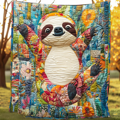 Playful Sloth XR3107048CL Quilt