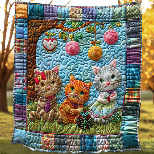 Playful Yarn Cats XR2907004CL Quilt