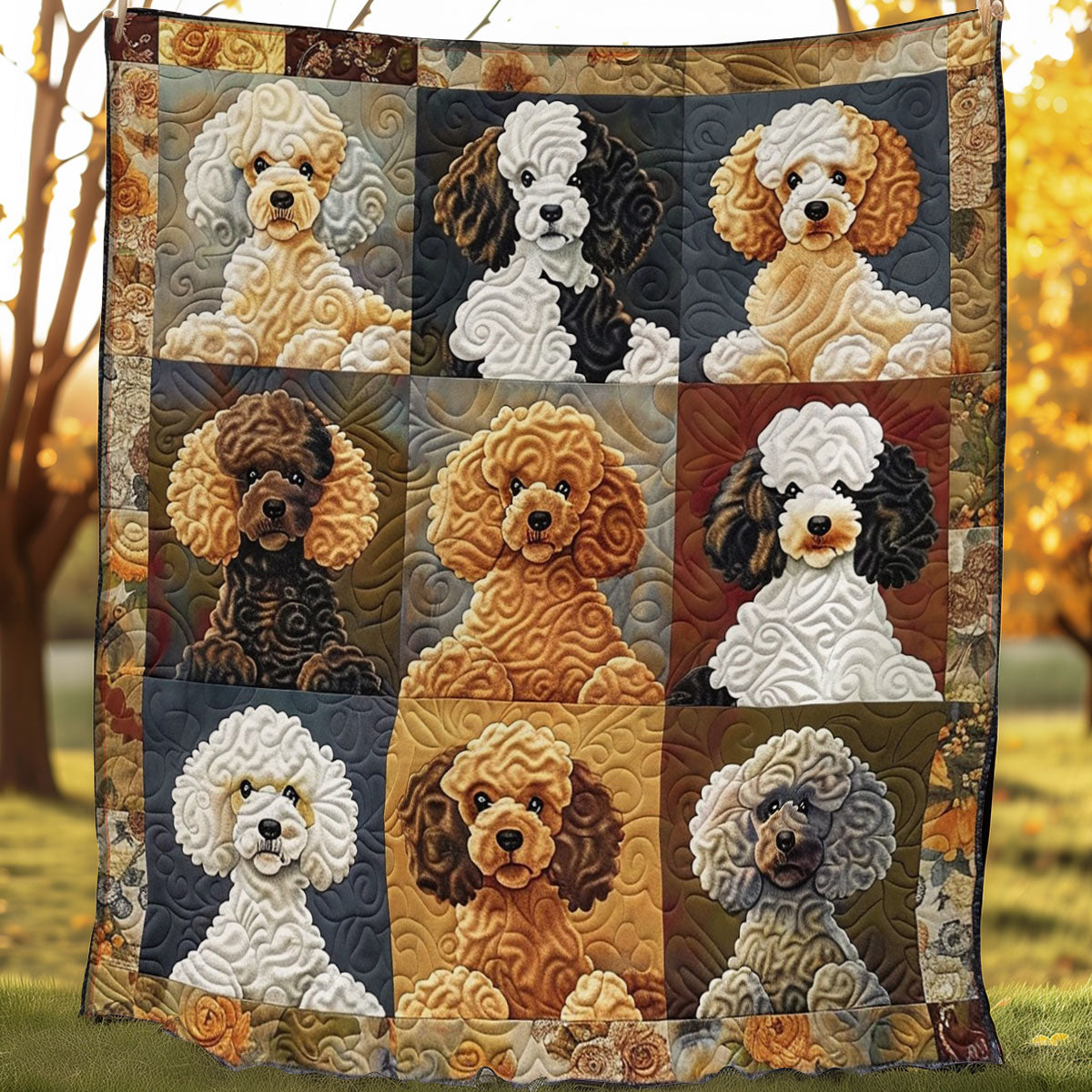 Poodle Cuddles WO0908031CL Quilt