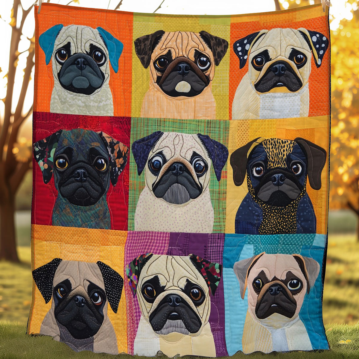 Pug Dogs WO0108023CL Quilt