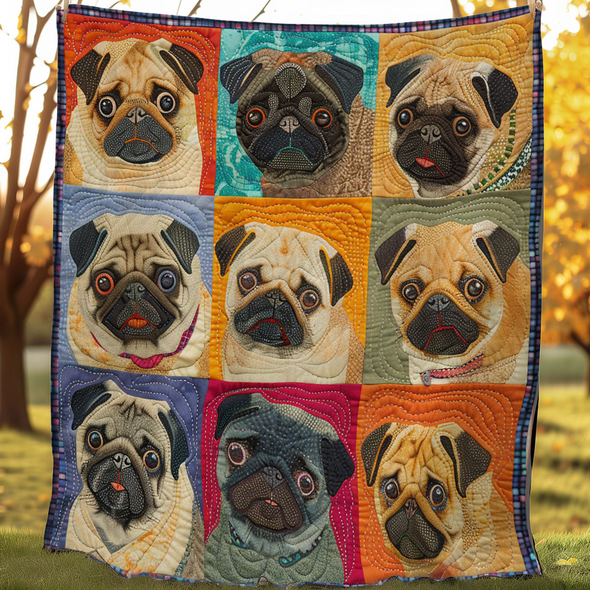 Pugs Dog WO2707032CL Quilt