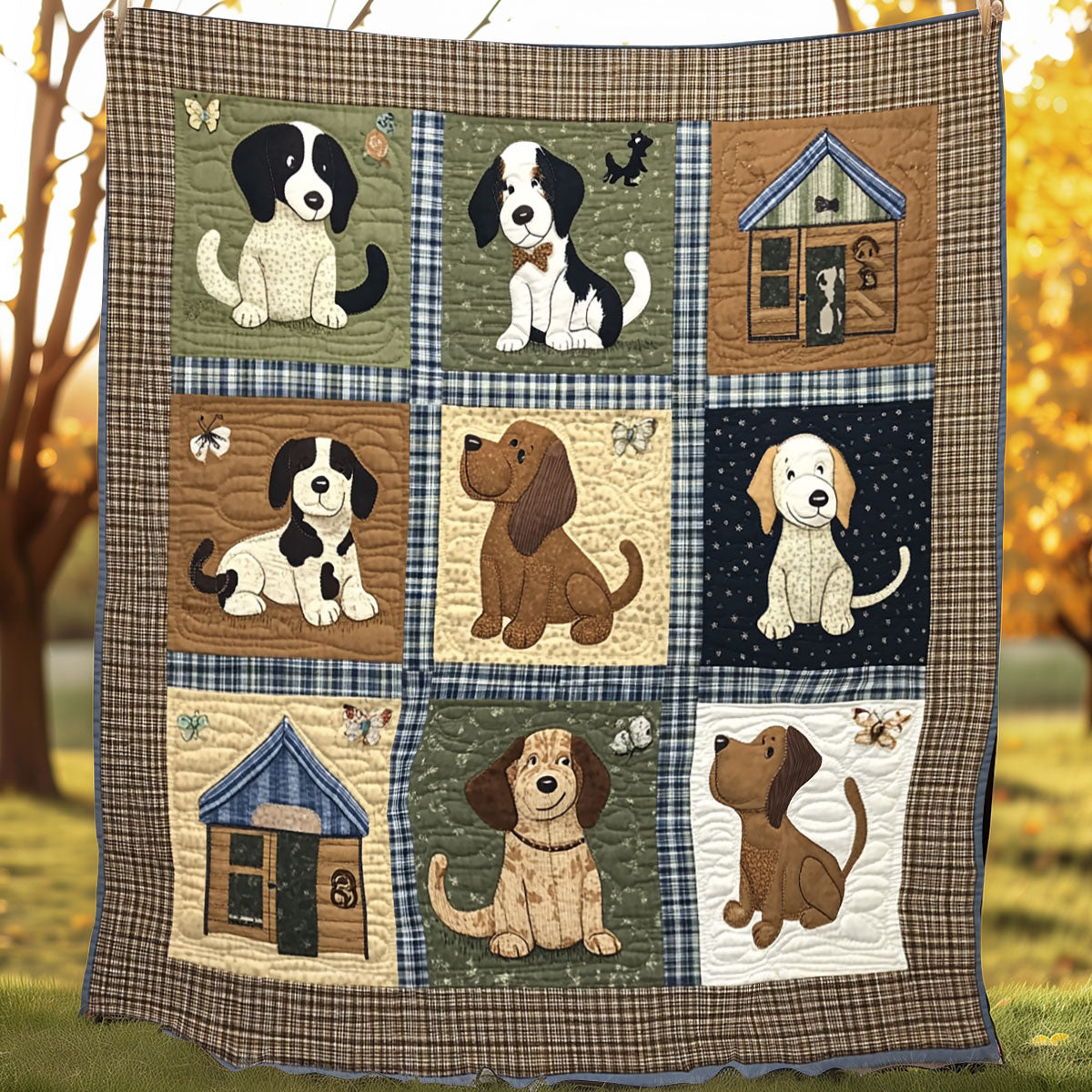 Puppies Love House XR0608018CL Quilt