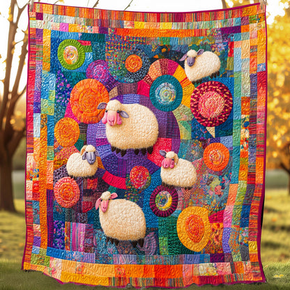 Rainbow Sheeps XR0708017CL Quilt