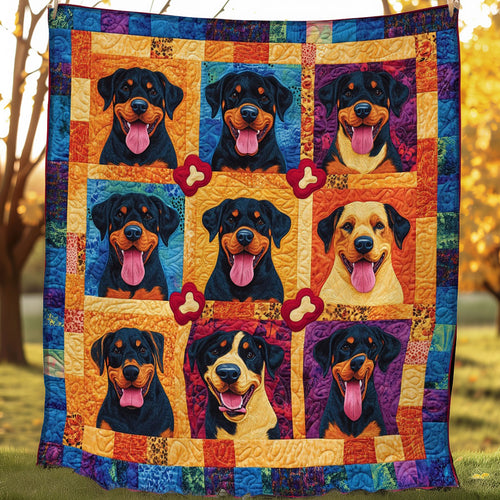 Rottweilers And Bone WO3107019CL Quilt