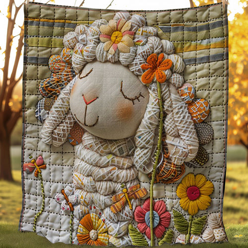 Sheep and flower WO2607020CL Quilt