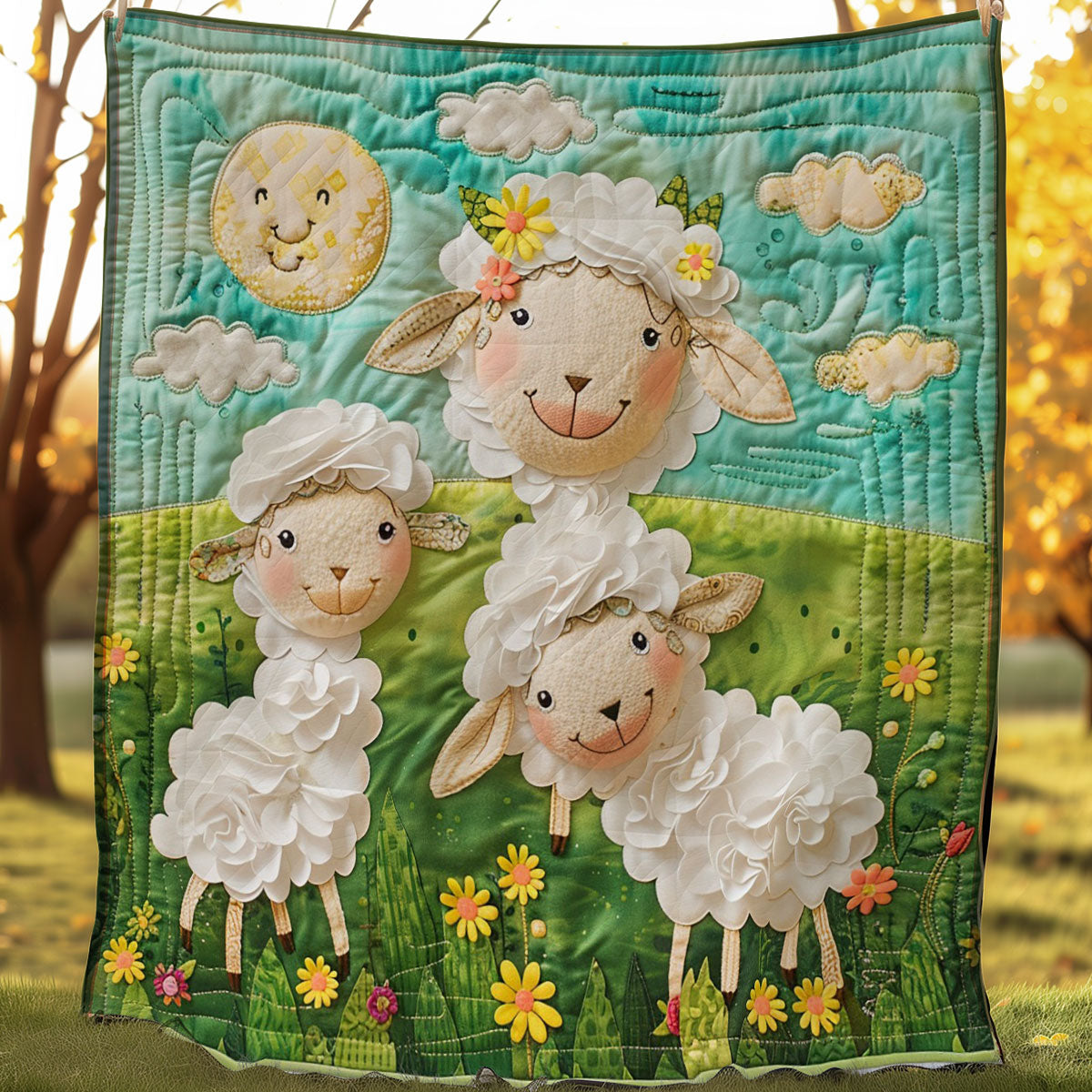 Sheeps Family WO2707012CL Quilt