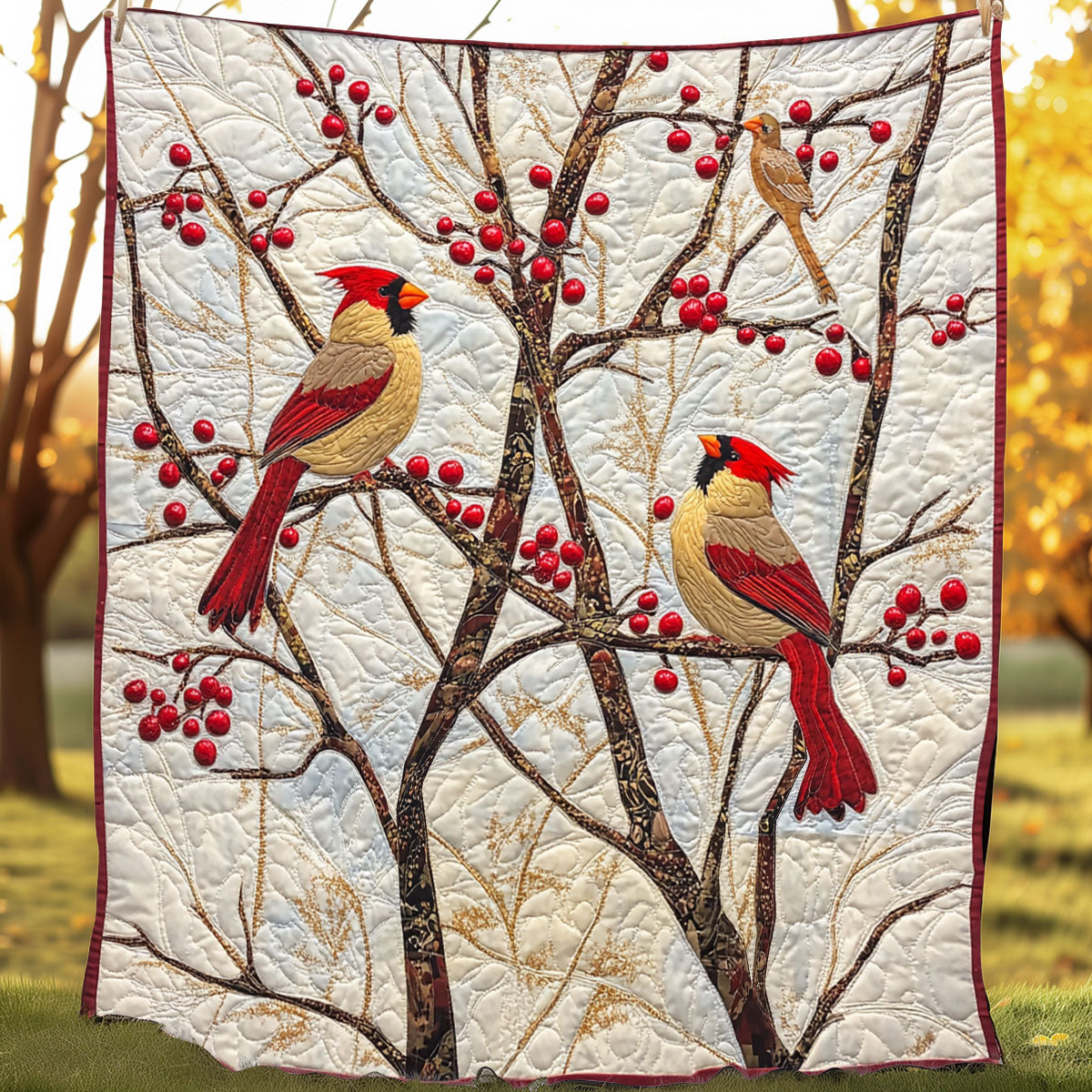 Splendid Cardinal Retreat XR0108013CL Quilt