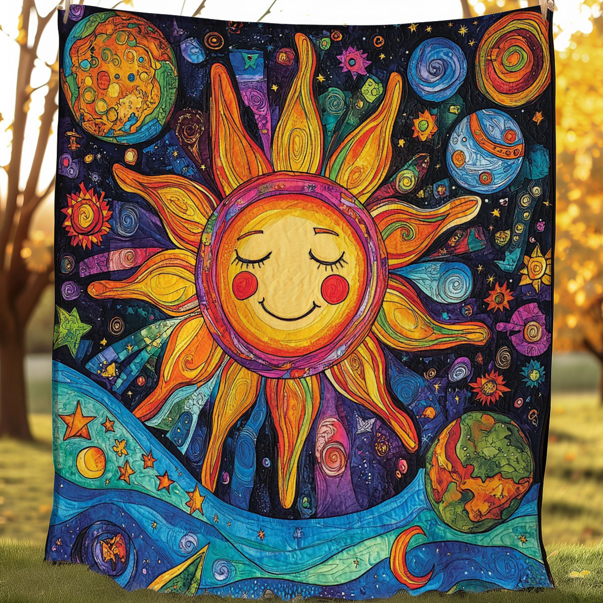 Sun With Hippe Style WO0608035CL Quilt