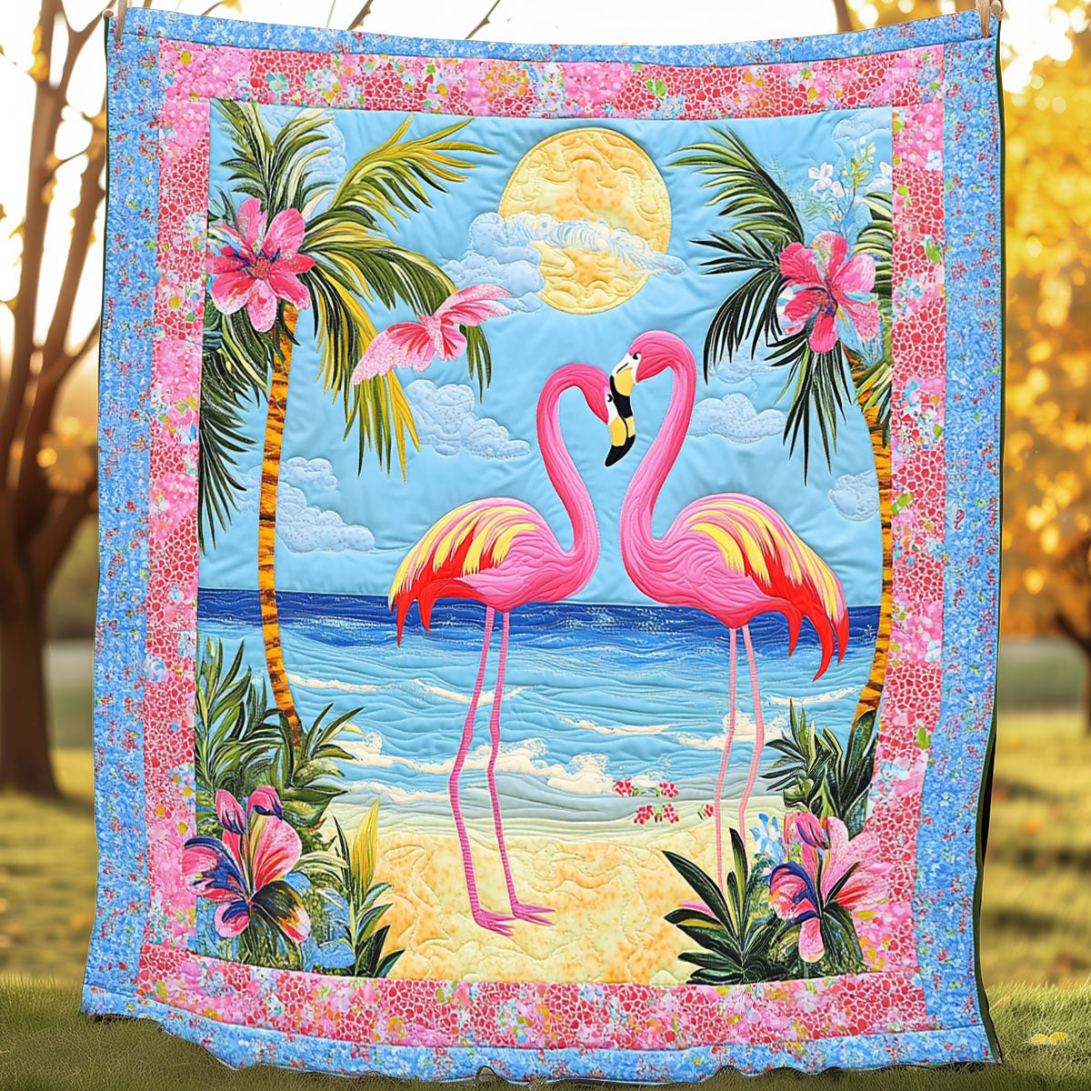 Sunlight Flamingos XR0608042CL Quilt