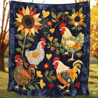 Sunlit Chickens XR2907010CL Quilt