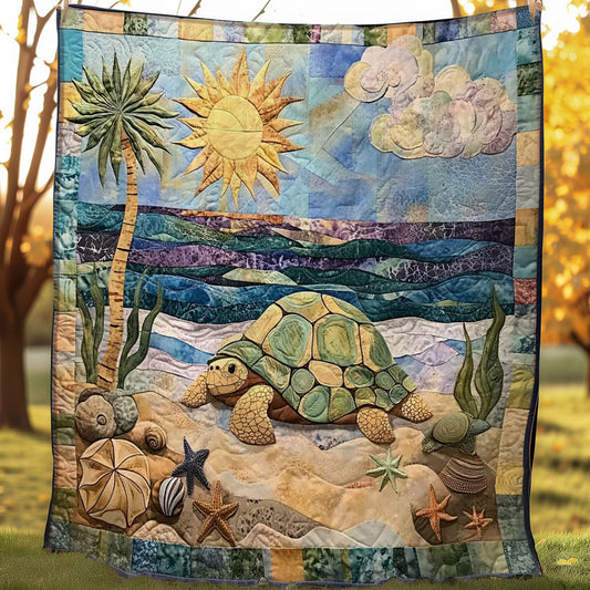 Tortoise On The Beach WO0608025CL Quilt