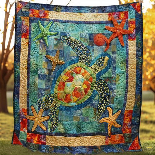 Turtle And Starfish WO2707004CL Quilt