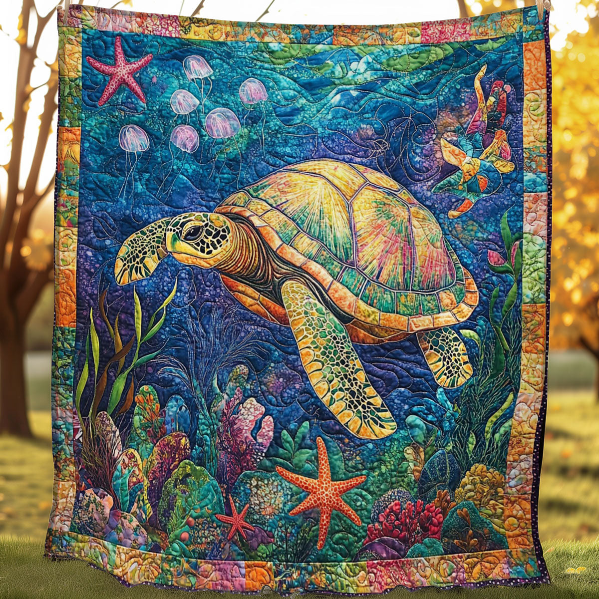 Turtle Under The Sea WO0508013CL Quilt