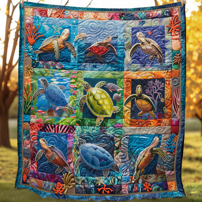 Turtles Ocean Colorful WO1008031CL Quilt