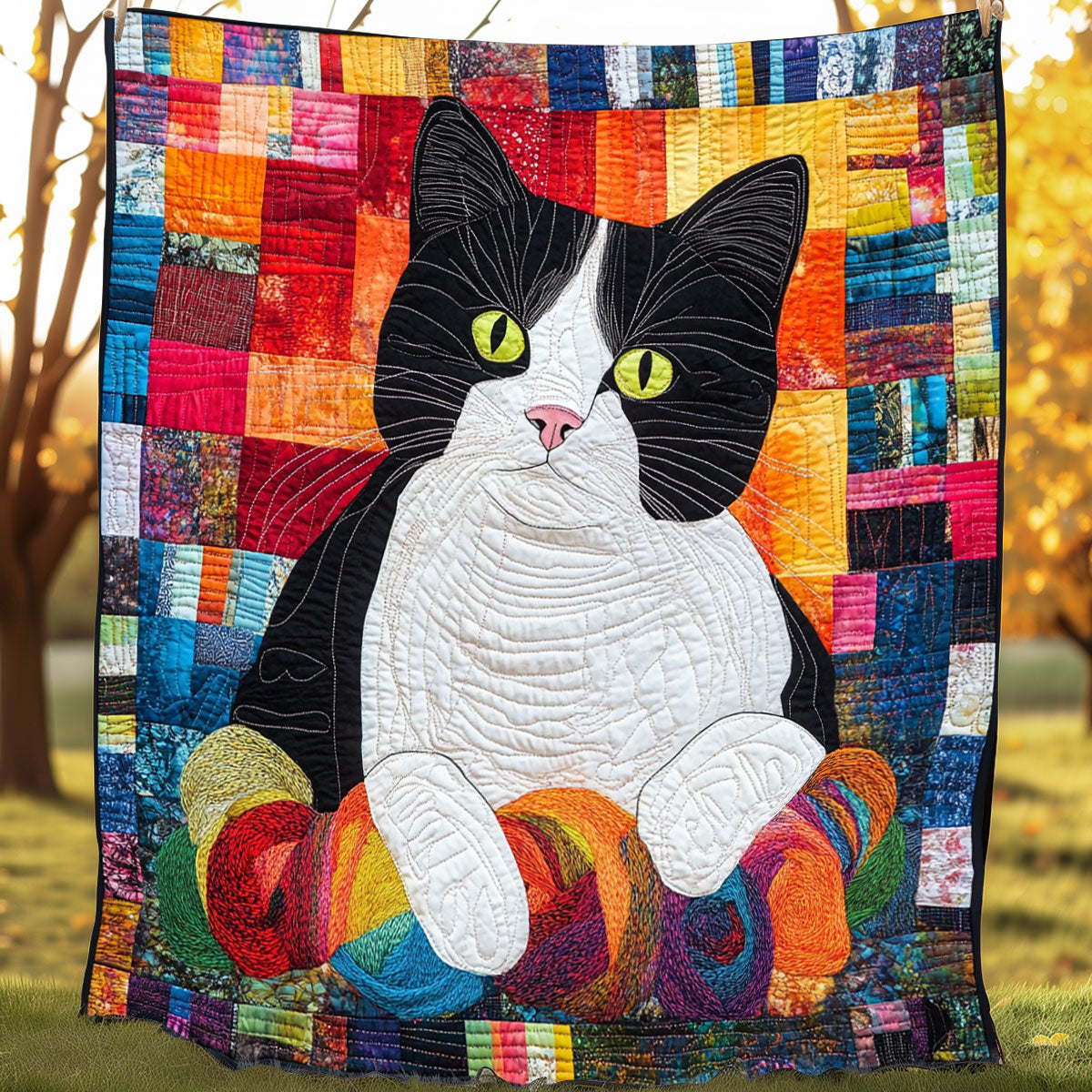 Tuxedo Cat And Yarns XR0608047CL Quilt