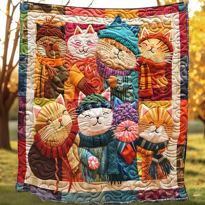 Winter Playful Cats XR2907006CL Quilt