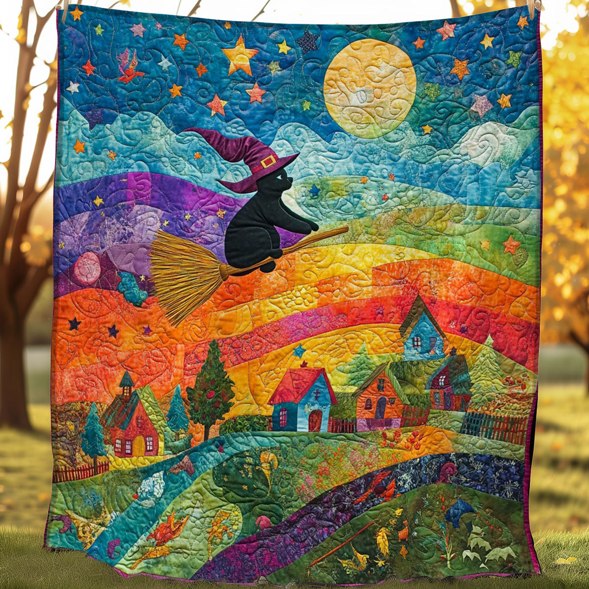 Witch Cat WO0608008CL Quilt