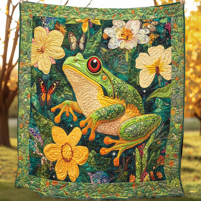 Yellow Flower And Frog XR0708016CL Quilt