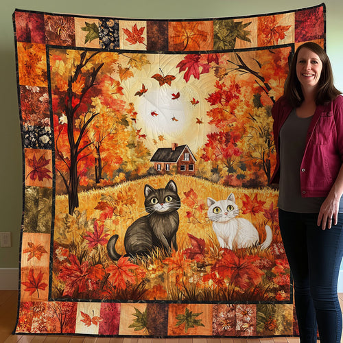 Autumn Cat WO0208012CL Quilt