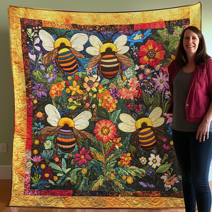 Bee And Flowers WO3107029CL Quilt