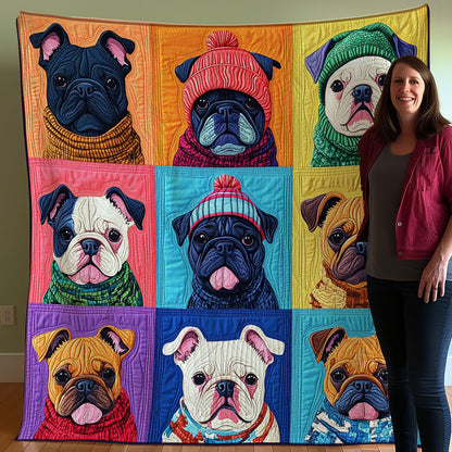 Bulldogs Cute WO3107011CL Quilt