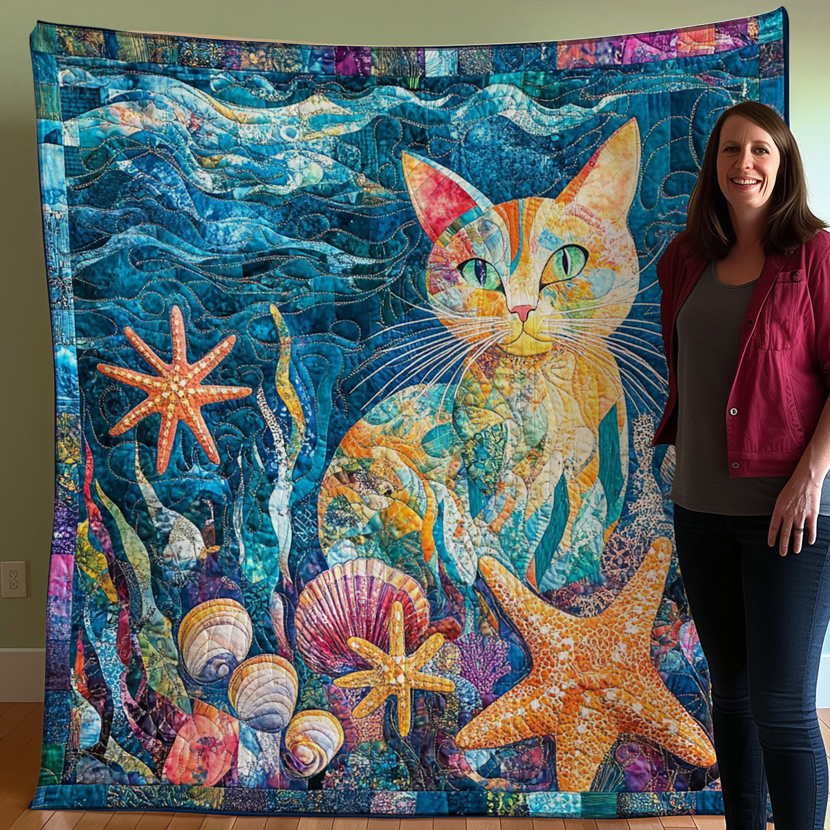 Cat Under The Sea WO01082024CL Quilt