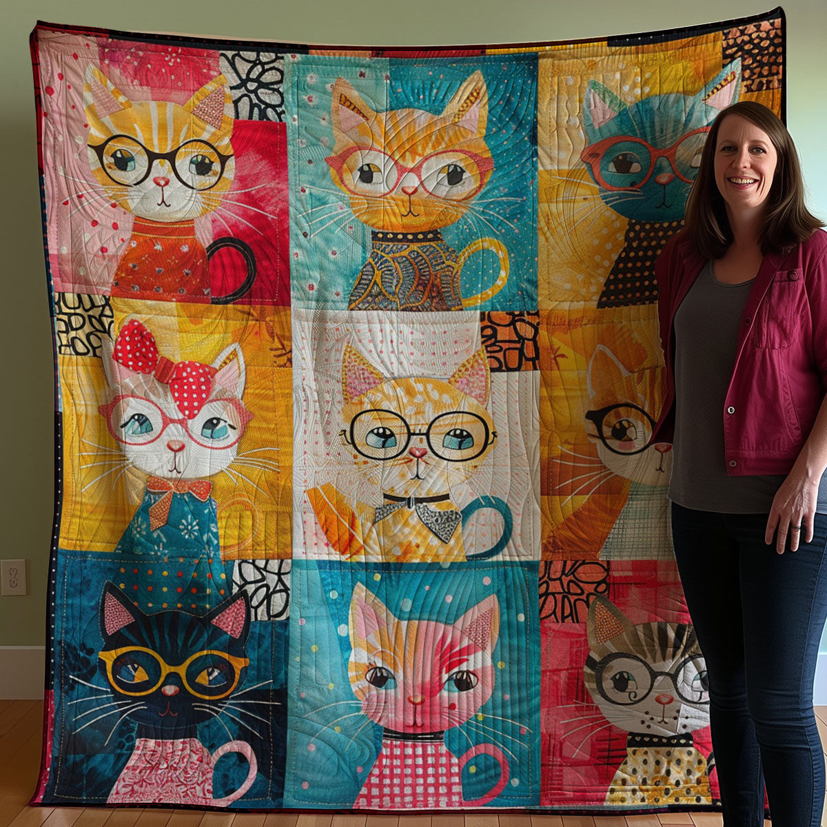 Cats Colorful WO2507002CL Quilt