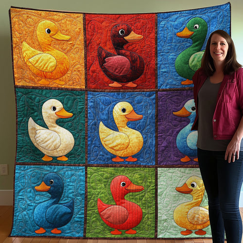 Colorful Ducks WO3107017CL Quilt