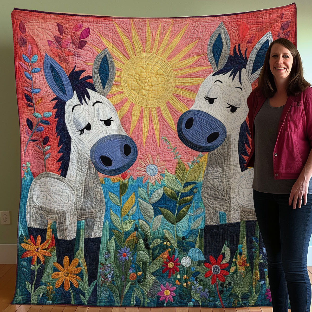 Donkeys In Folklore WO0308028CL Quilt