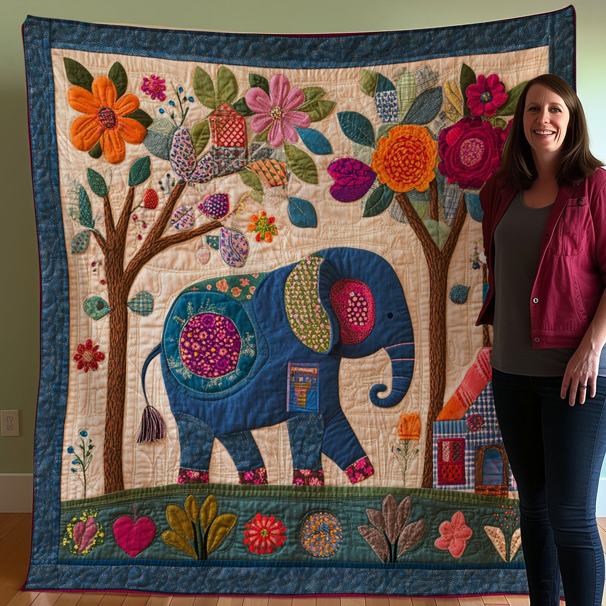 Elephant WWO0108009CL Quilt