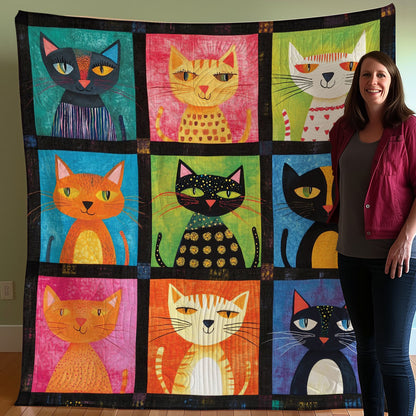 Funny Cats WO0308023CL Quilt