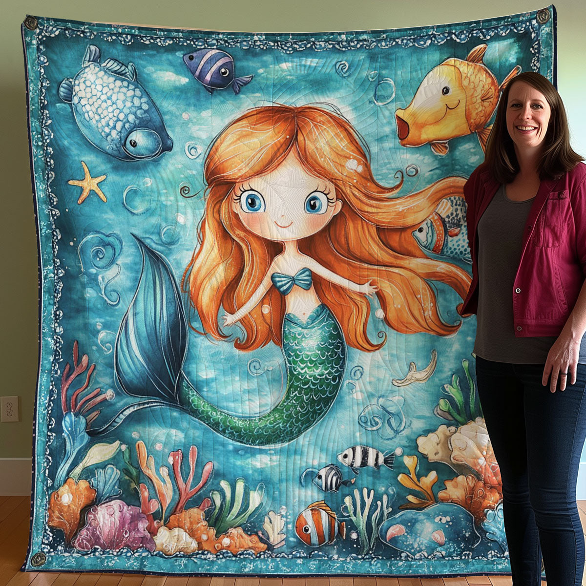 Gentle Mermaid WO0308011CL Quilt