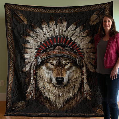 Native Spirit Wolf WN2507025CL Quilt