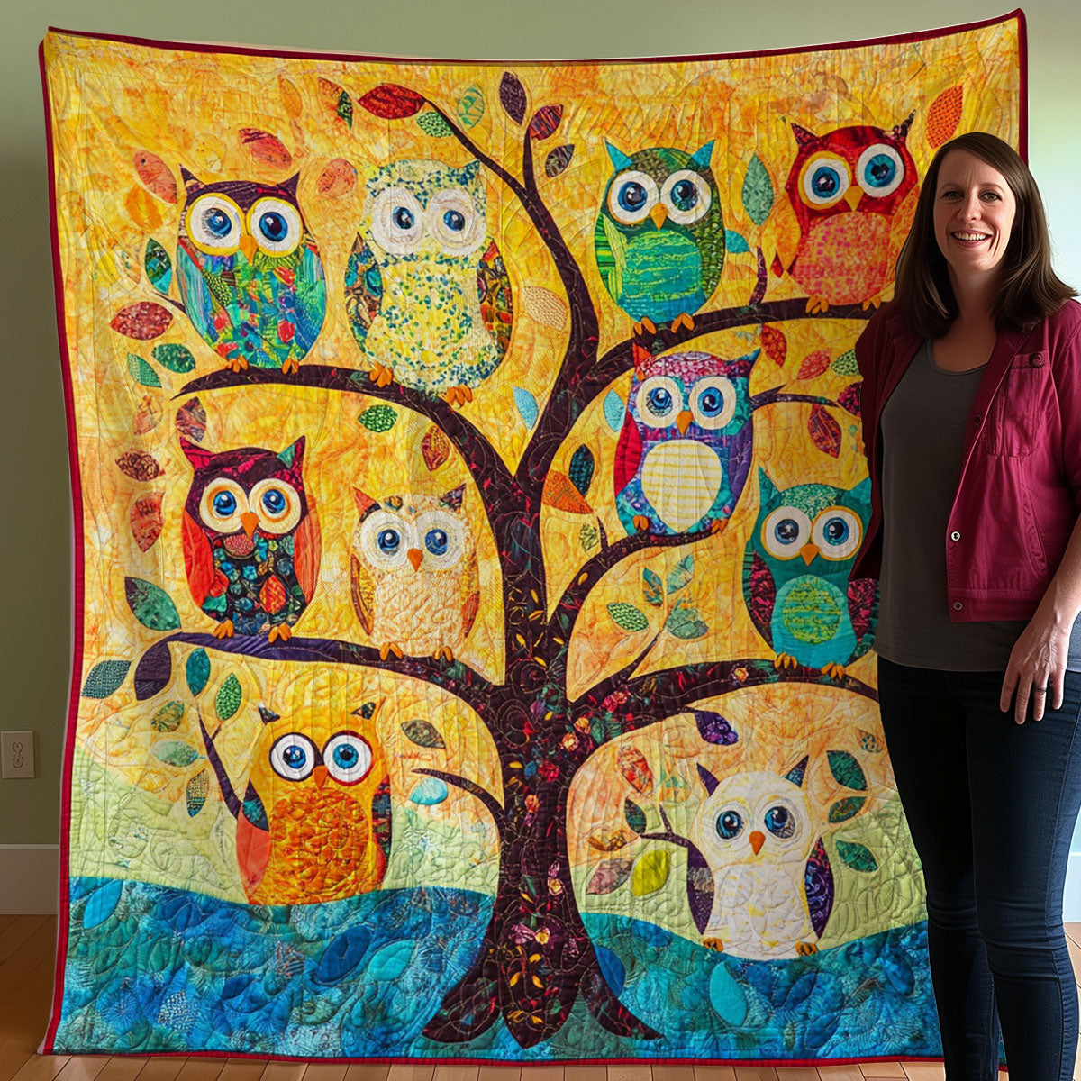 Owls On The Tree WO0208028CL Quilt