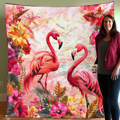 Pink Flamingo WO3007001CL Quilt