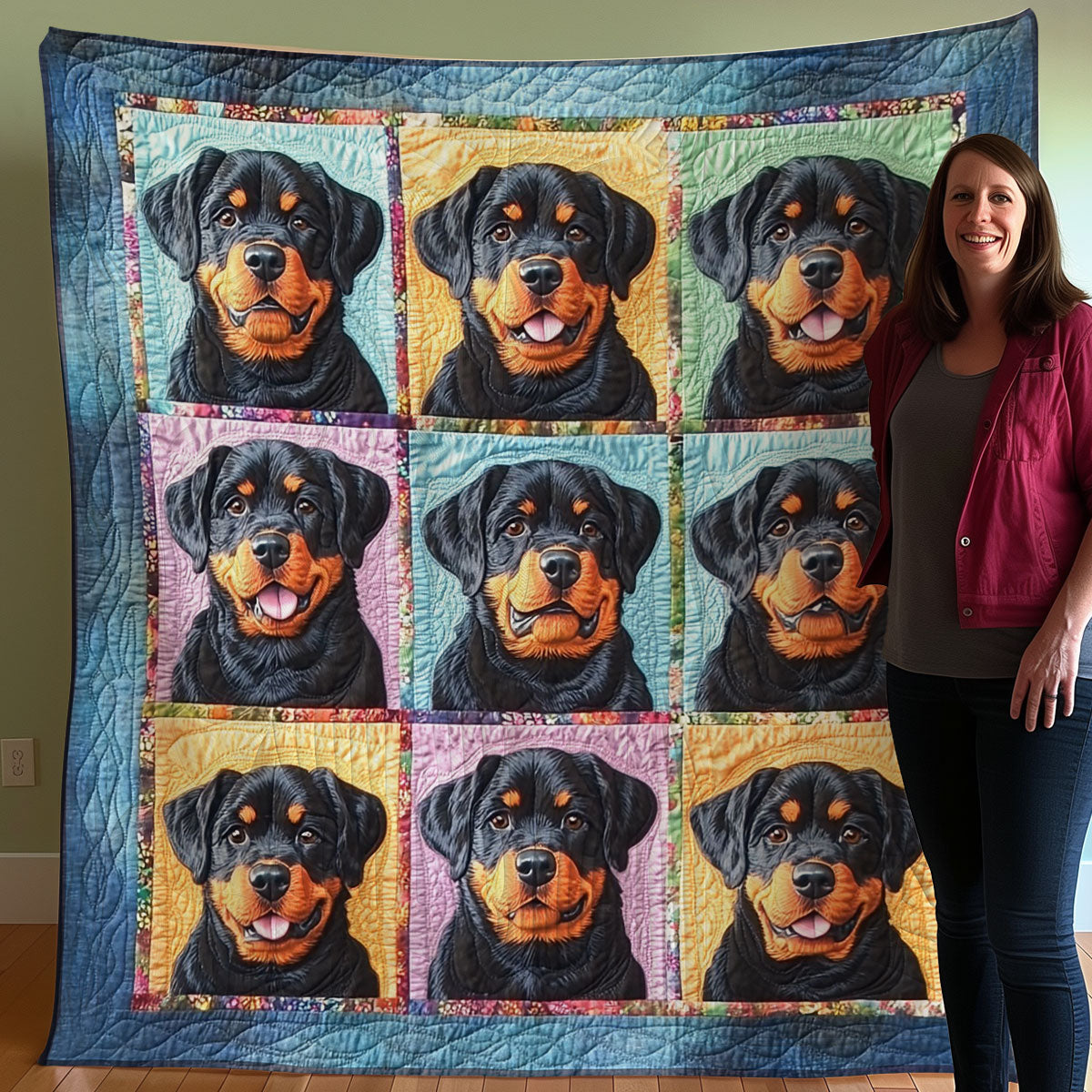 Shades Of Rottweilers WO3107022CL Quilt