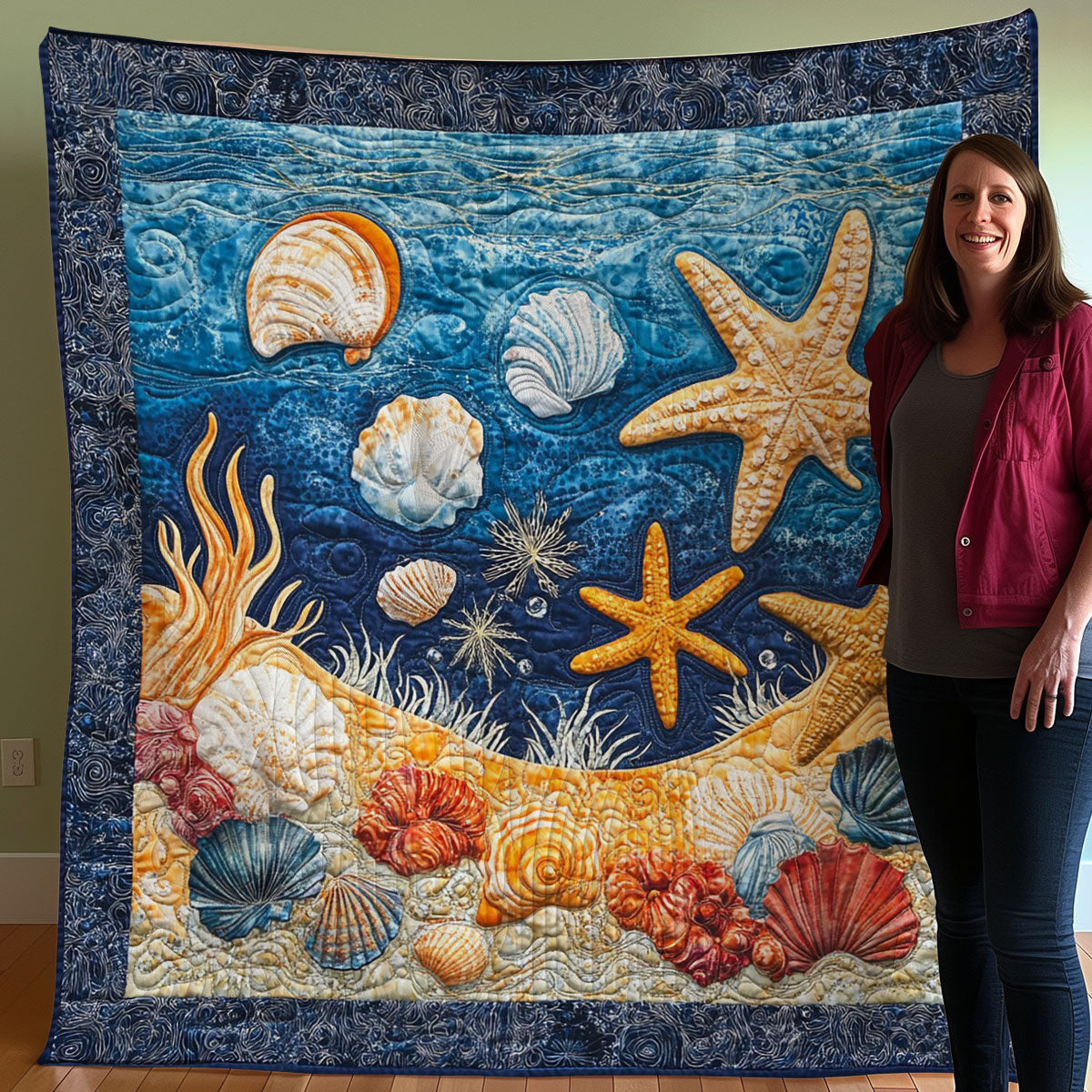 Starfish WO0108001CL Quilt