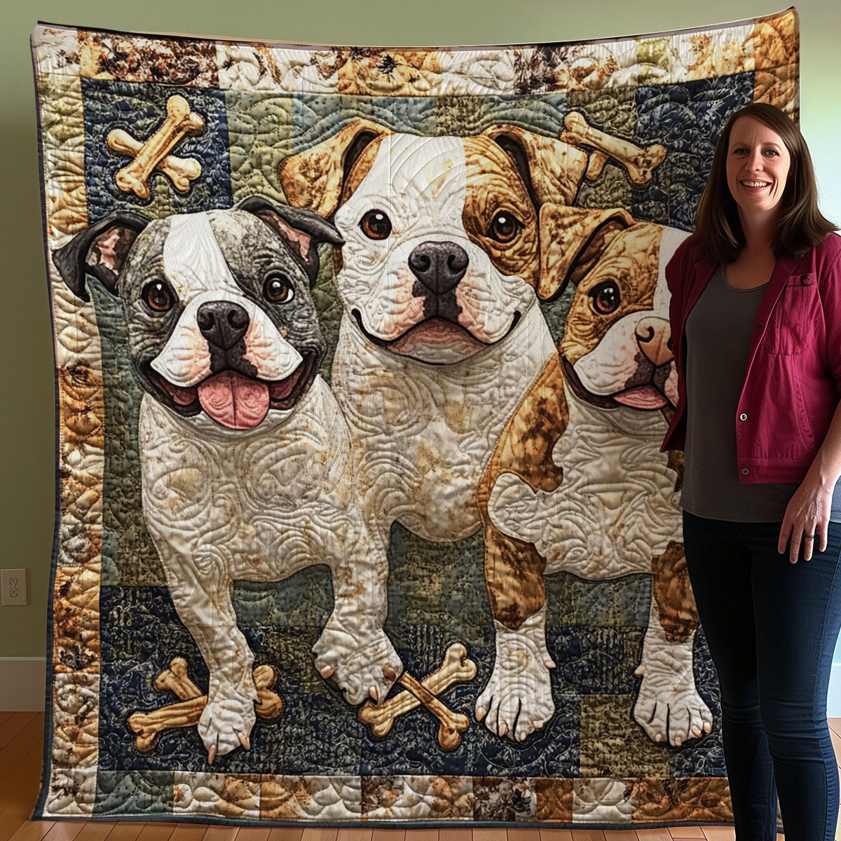 Three Bulldogs WO3107004CL Quilt