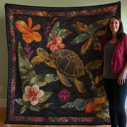 Turtle And Flower WN2507011CL Quilt