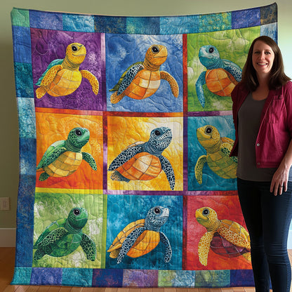 Turtles Swim WO3107024CL Quilt