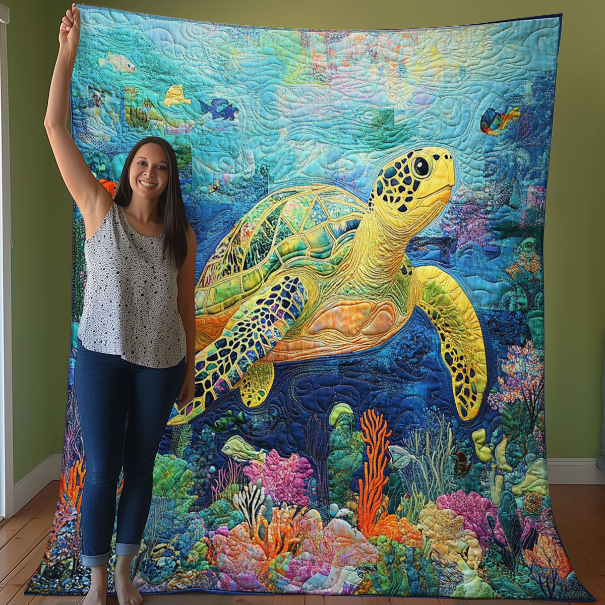 Adventures Of The Sea Turtle WO0308037CL Quilt